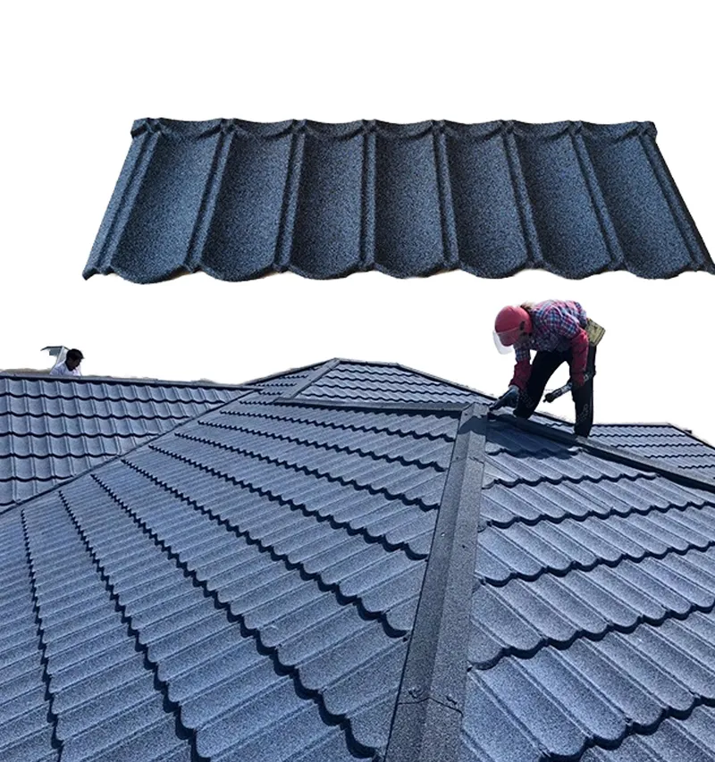 Color Coated Metal Tiles / Color Stone Coated Metal Roof Tile